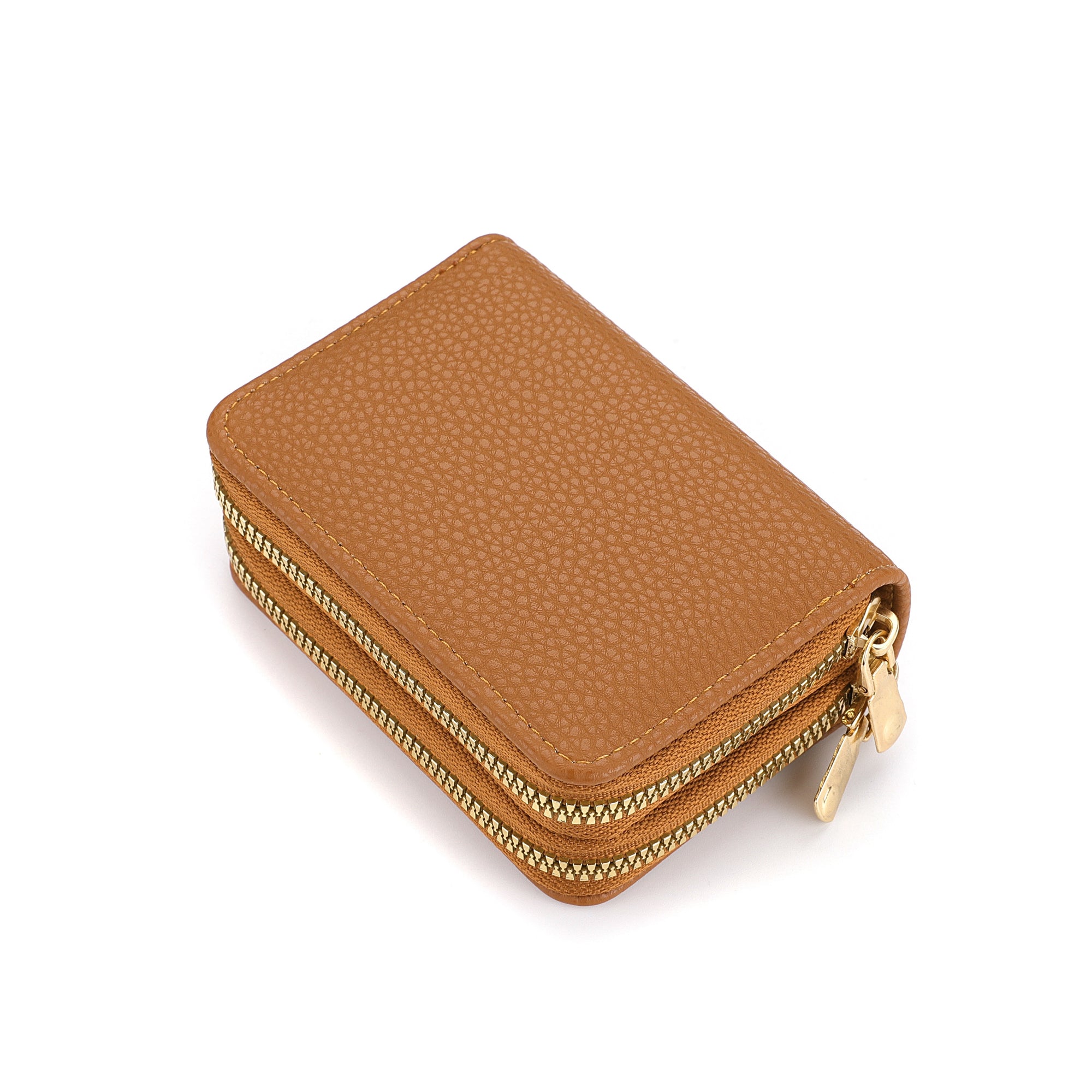 Stylish Womens Double Zipper Wallet - Compact Short Card Holder with Large Capacity, Practical Coin Purse for Everyday Use
