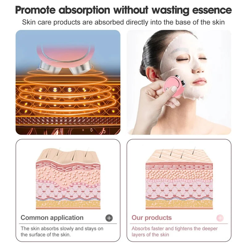 Face Lift Massager USB Portable Heart Shape Microcurrent Facial Massager Reduce Double Chin Handheld Face Lifting for Face