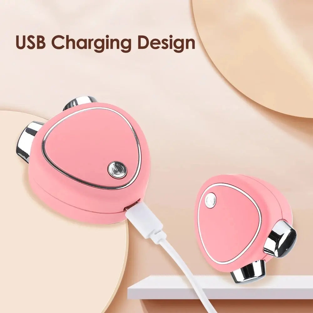 Face Lift Massager USB Portable Heart Shape Microcurrent Facial Massager Reduce Double Chin Handheld Face Lifting for Face
